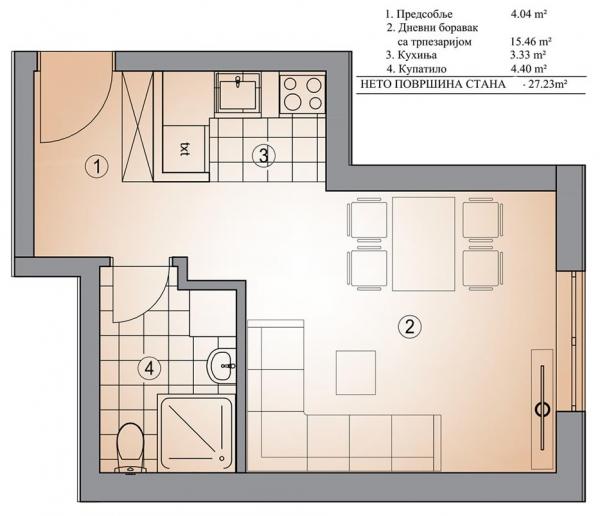 Slika 7 - Izdavanje stana, 27m2, Pantelej Niš